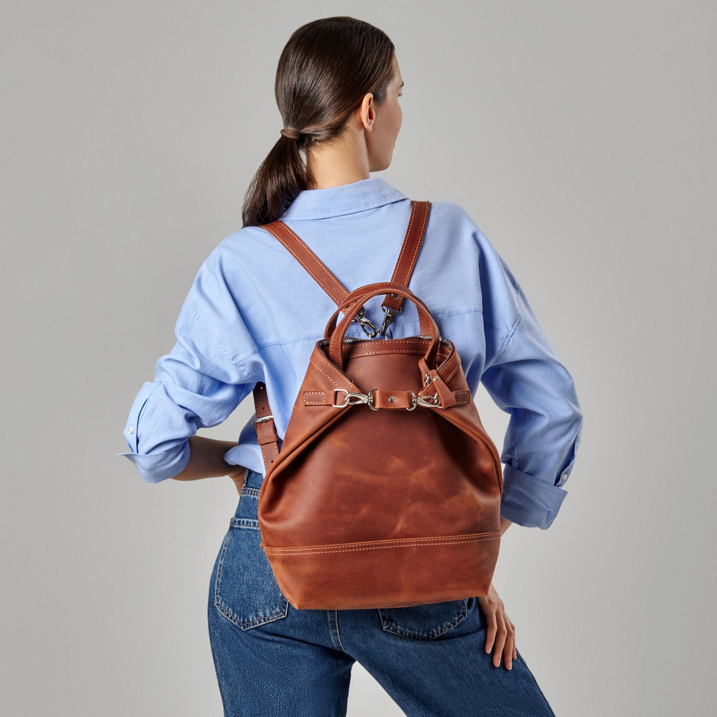 Handmade Rucksack aus Leder KELLY