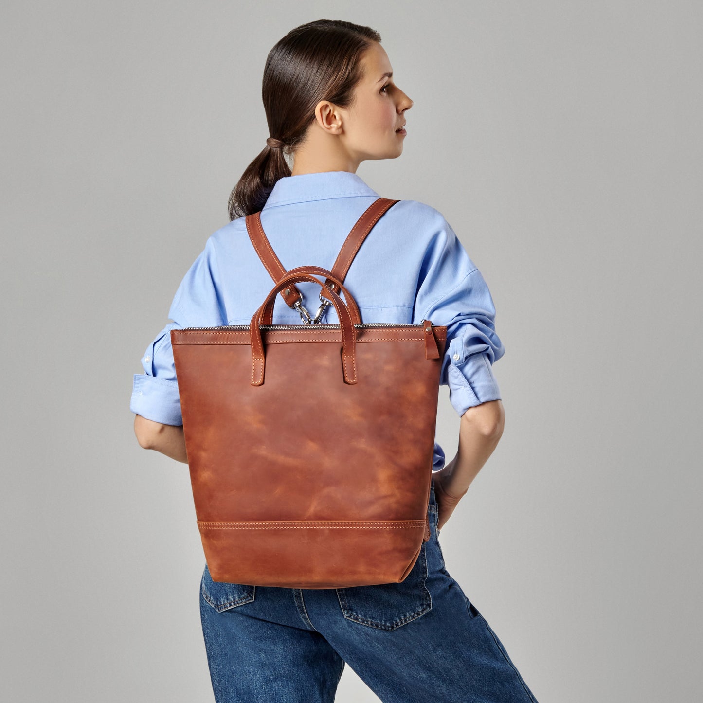 Handmade Rucksack aus Leder KELLY