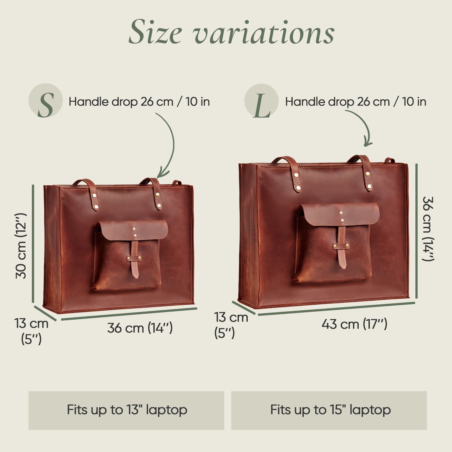 Handmade Laptoptasche aus Leder CAROL