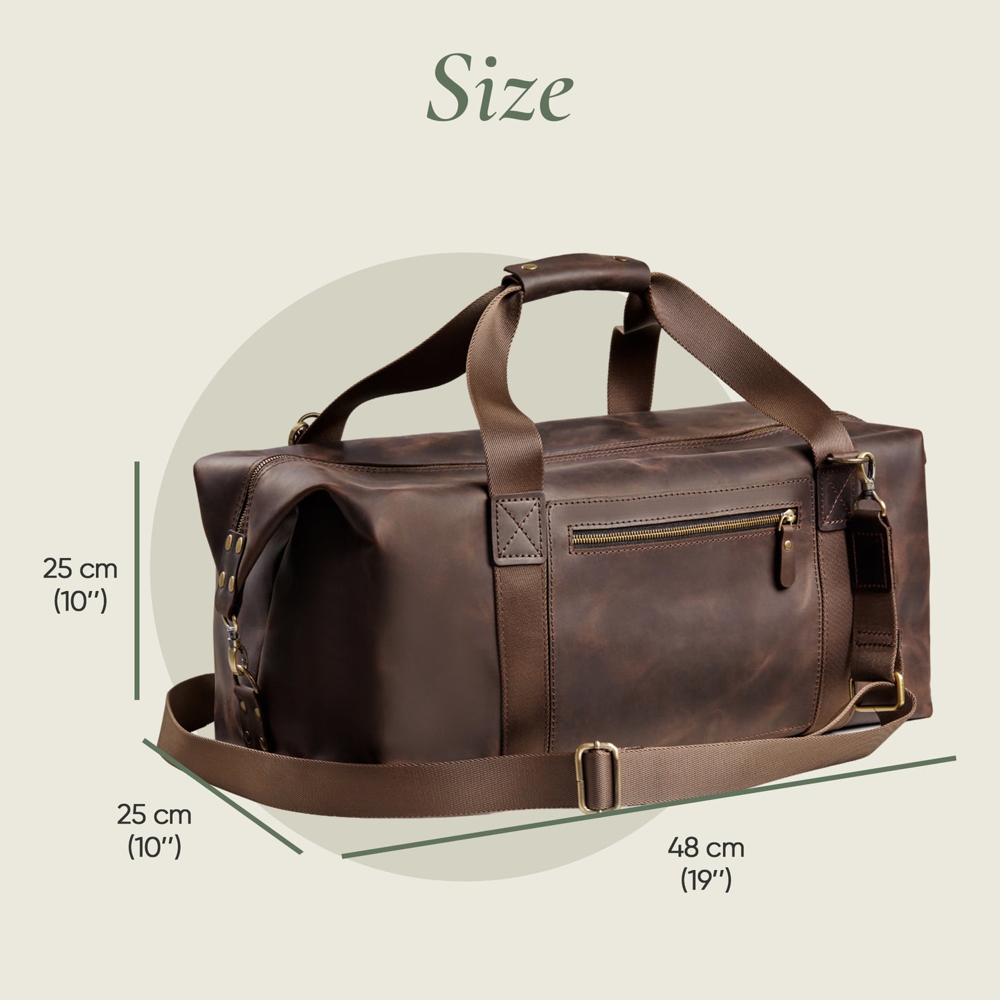 Handmade Reisetasche aus Leder VITTORIO