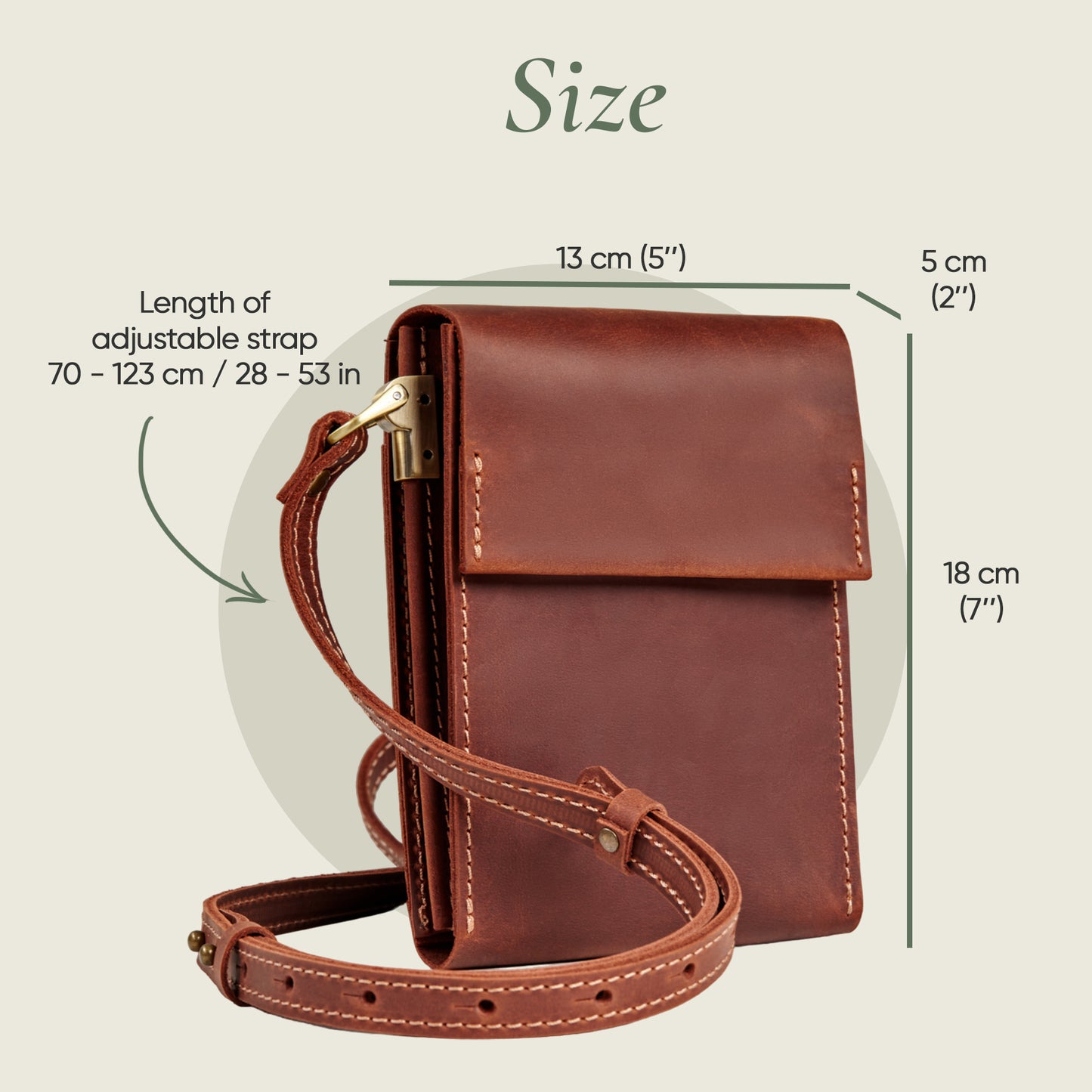 Handmade Umhängetasche aus Leder MELLY