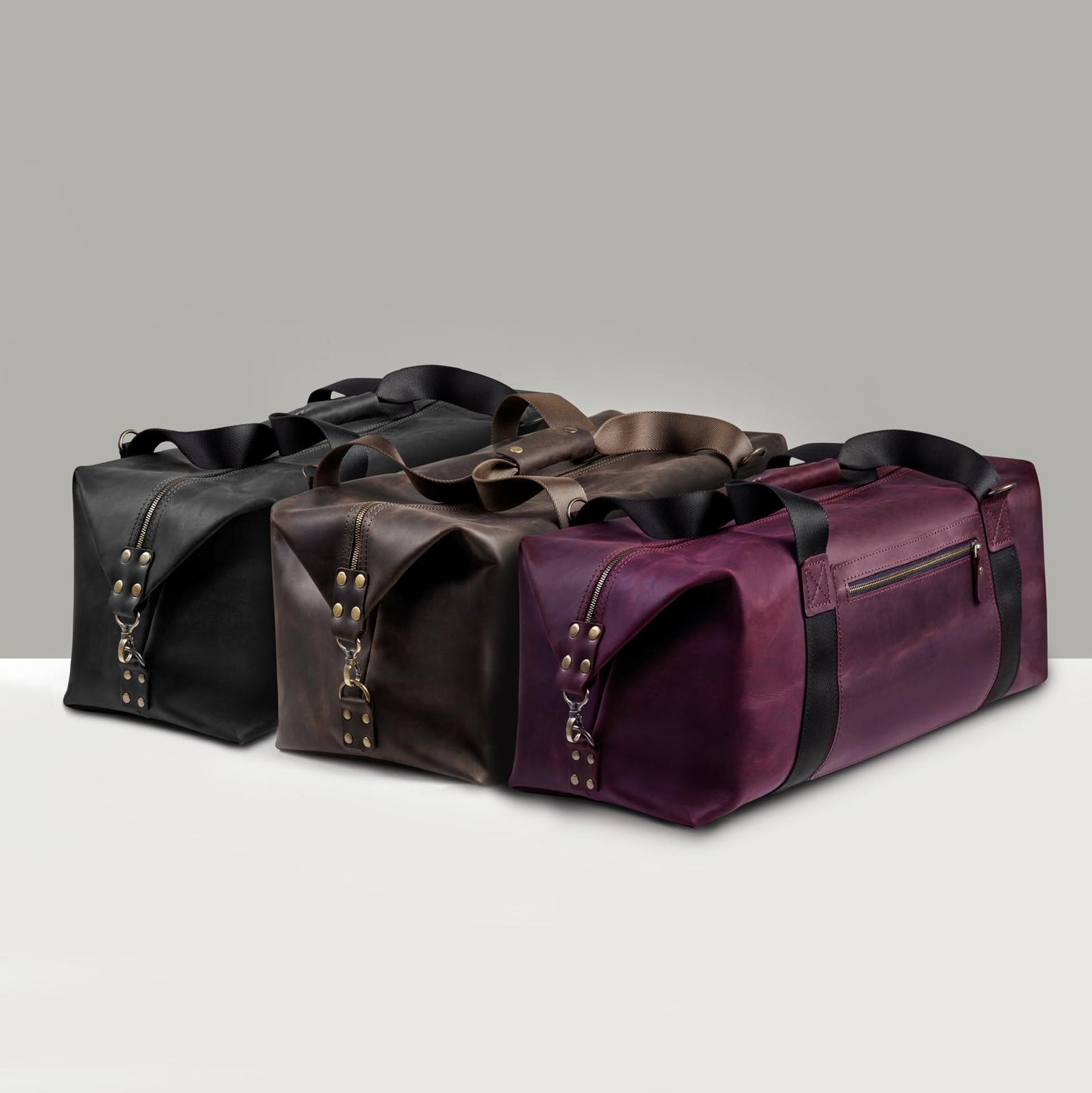 Handmade Reisetasche aus Leder VITTORIO