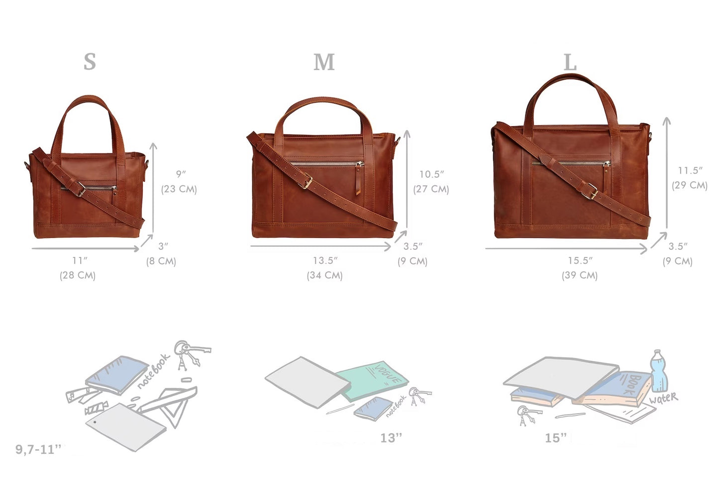 Handmade Handtasche aus Leder ANGELINA