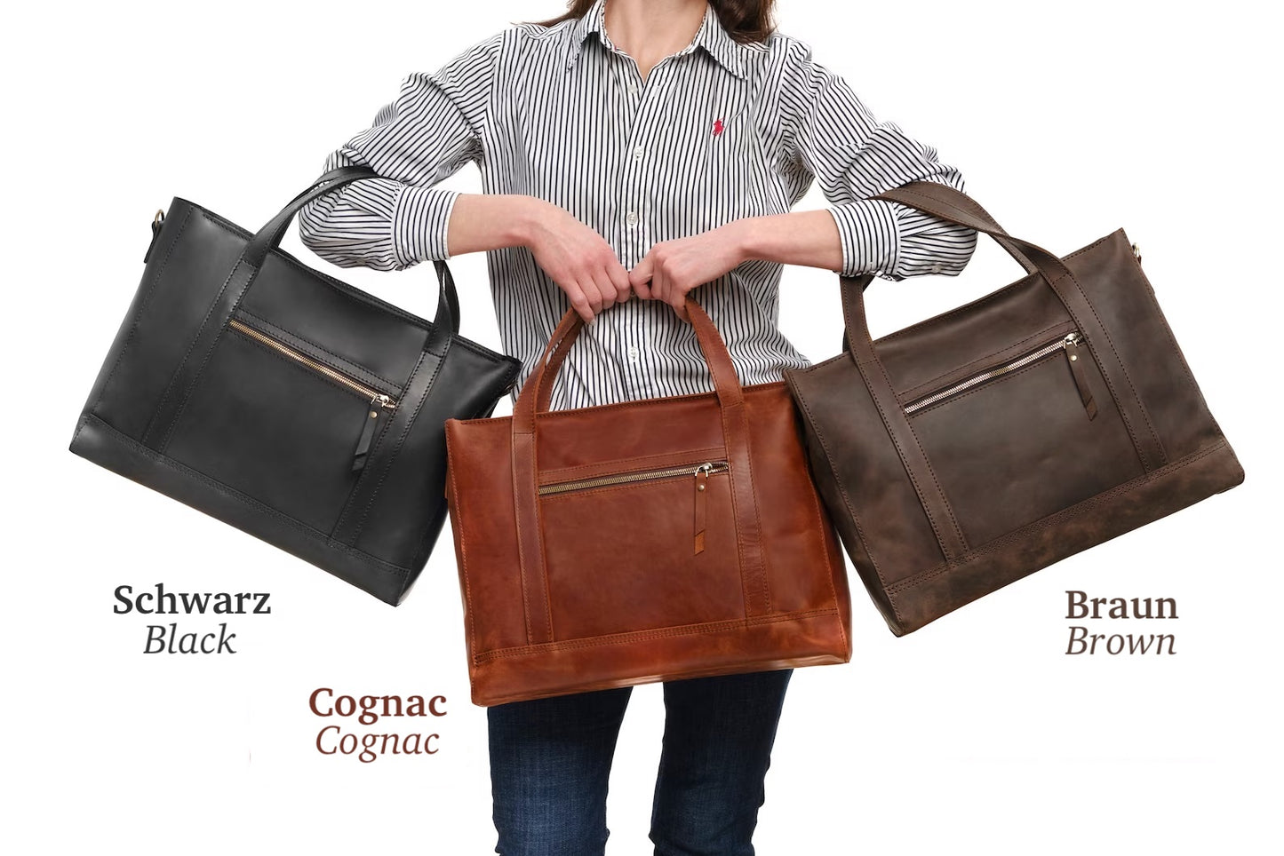 Handmade Handtasche aus Leder ANGELINA