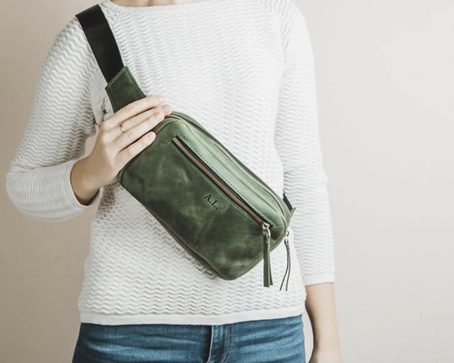 Handmade Crossbodytasche aus Leder PAOLA