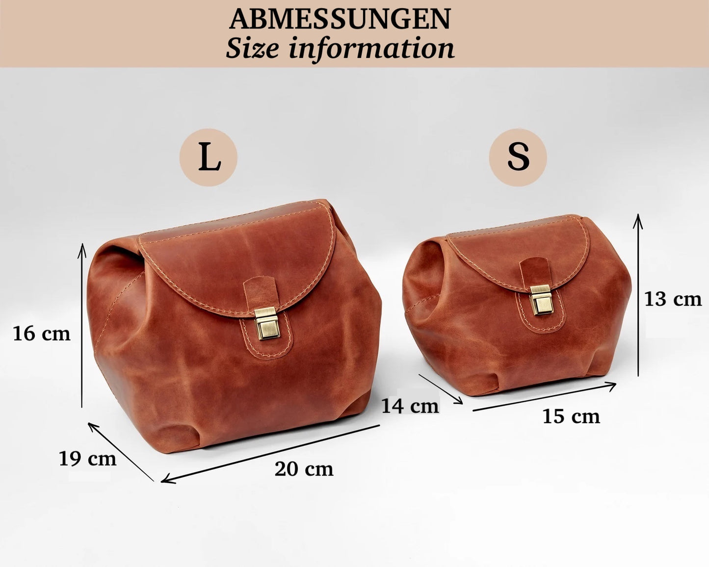 Handmade Kulturtasche aus Leder