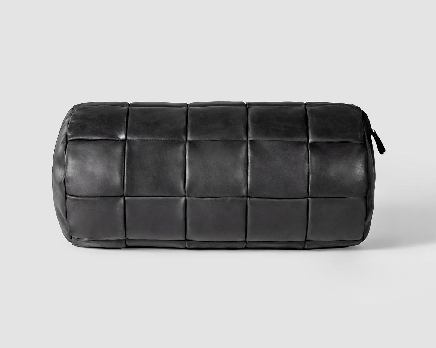 Handmade leather cushion cover with zip