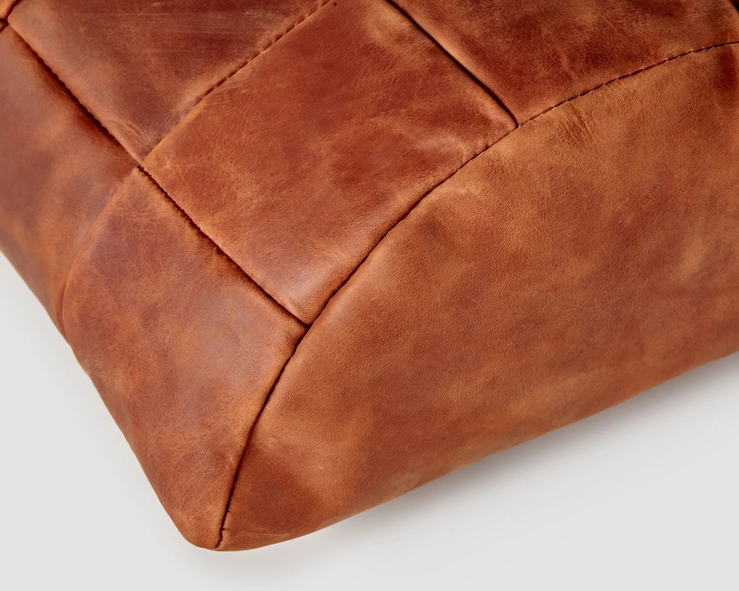 Handmade ergonomic leather footrest