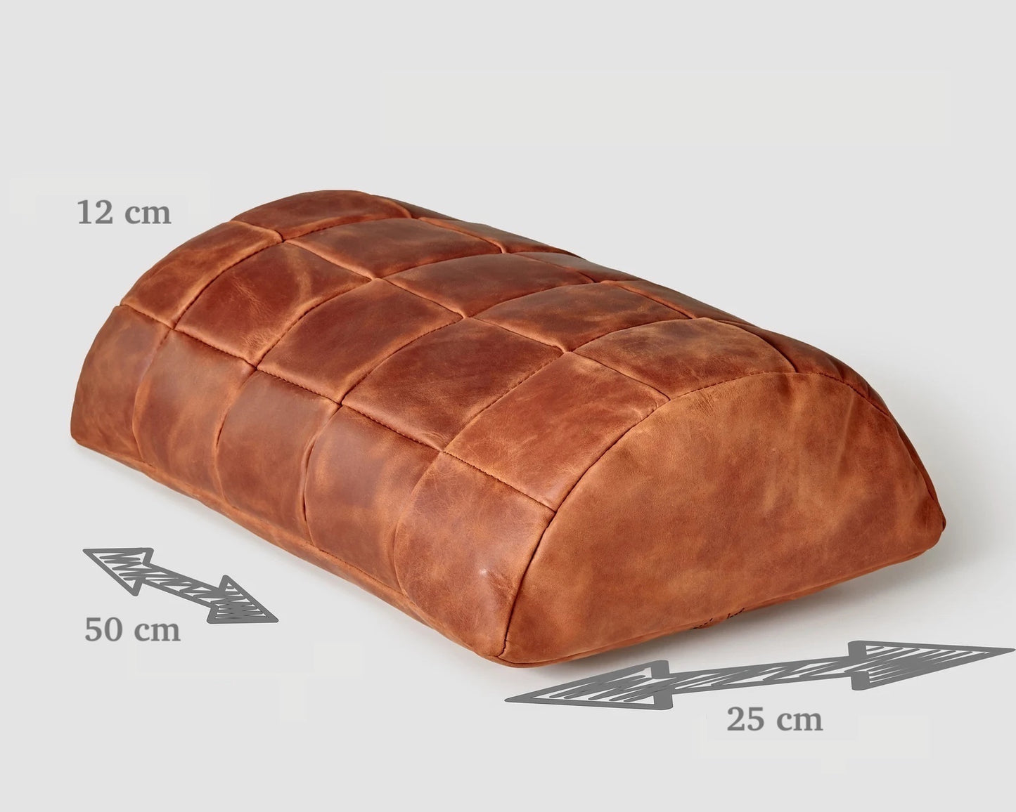 Handmade ergonomic leather footrest