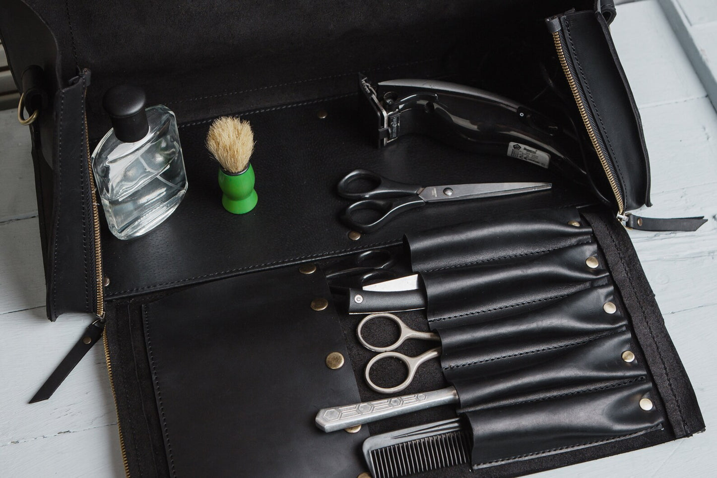 Handmade Friseurtasche aus Leder