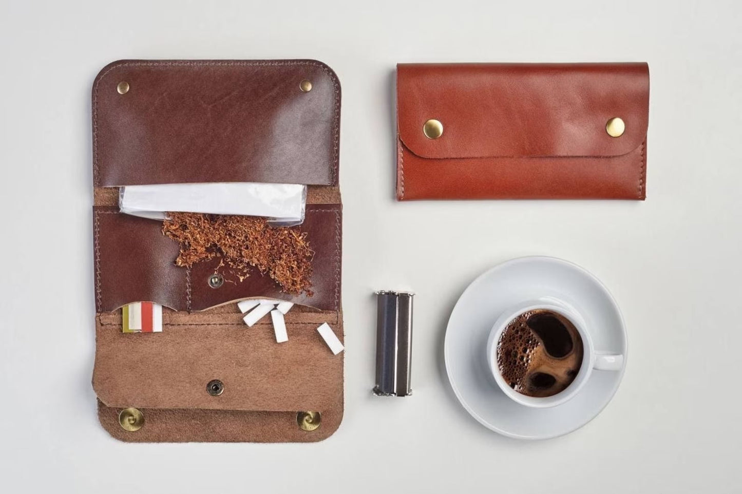 Handmade Tabaktasche aus Leder