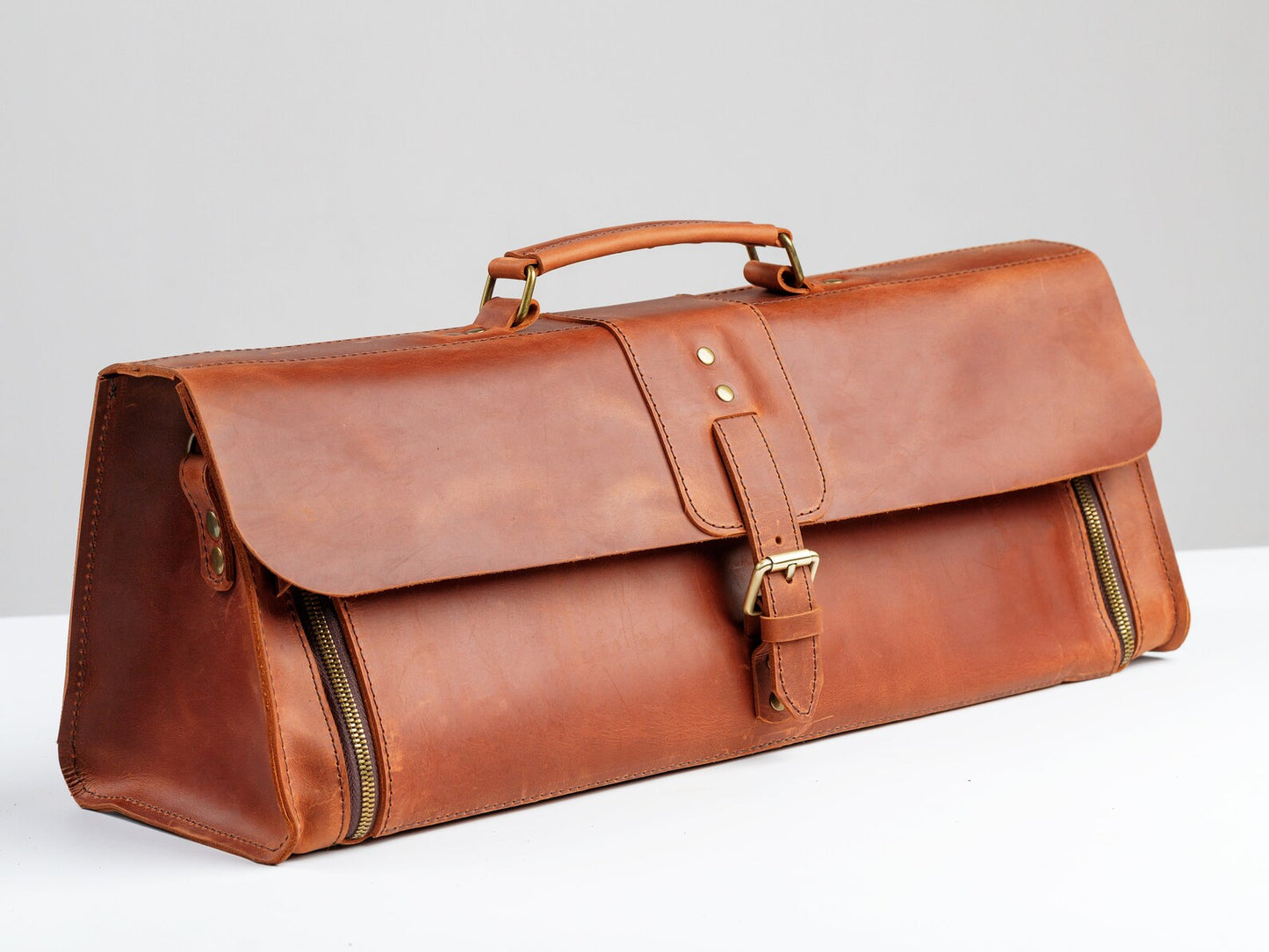 Handmade Grillwerkzeugstasche aus Leder