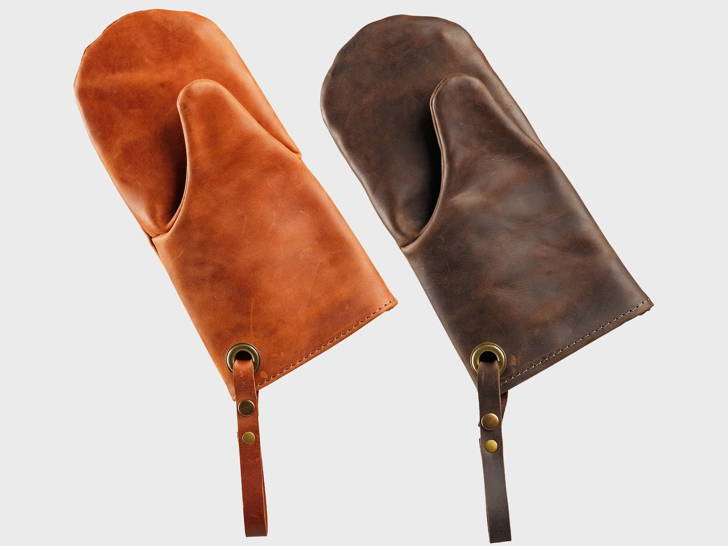 Handmade Grillhandschuhe aus Leder