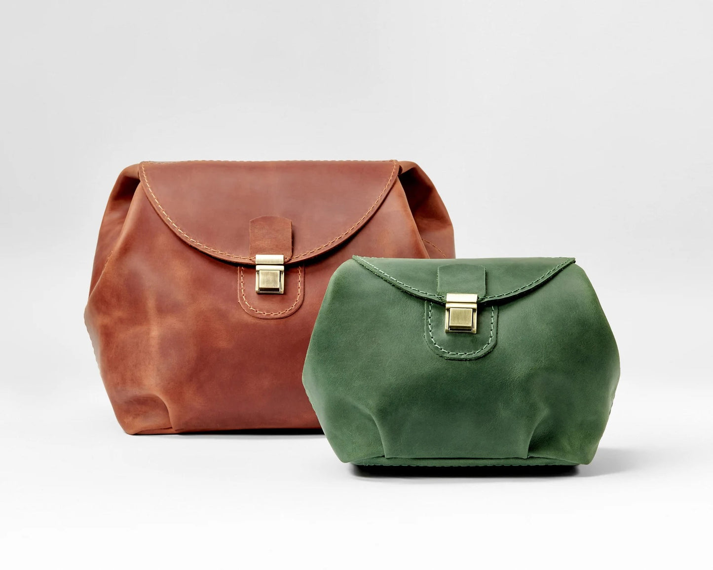 Handmade Kulturtasche aus Leder