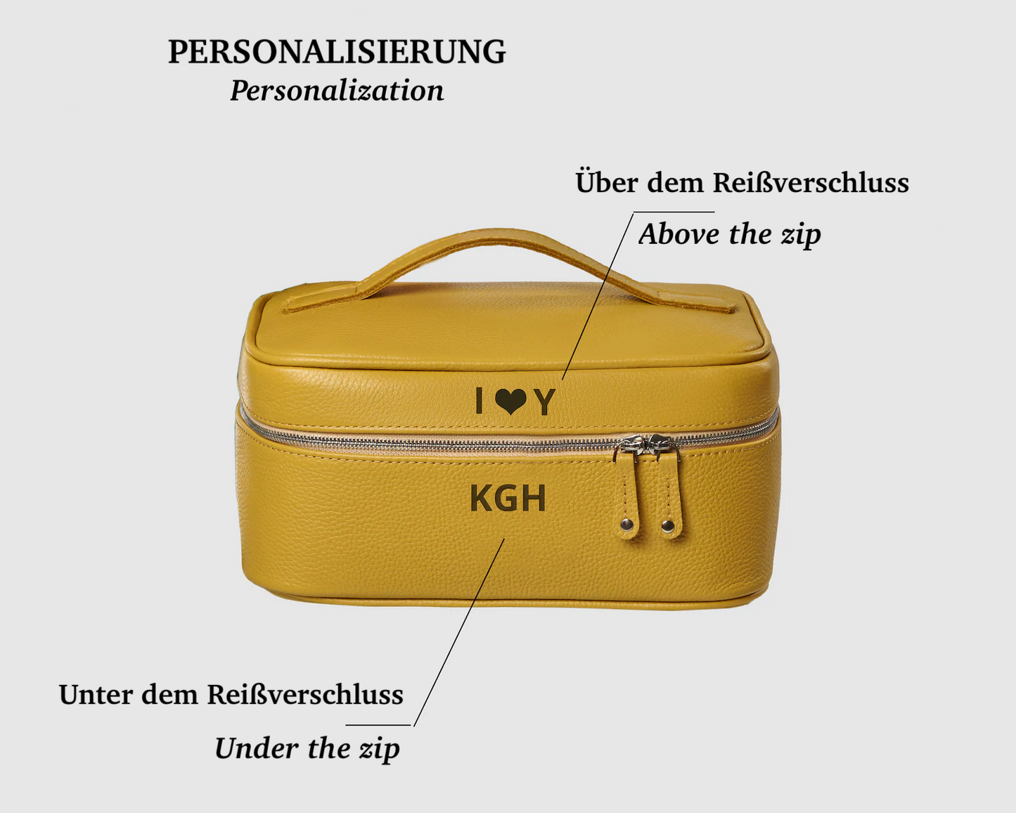 Handmade Kulturbeutel aus Leder