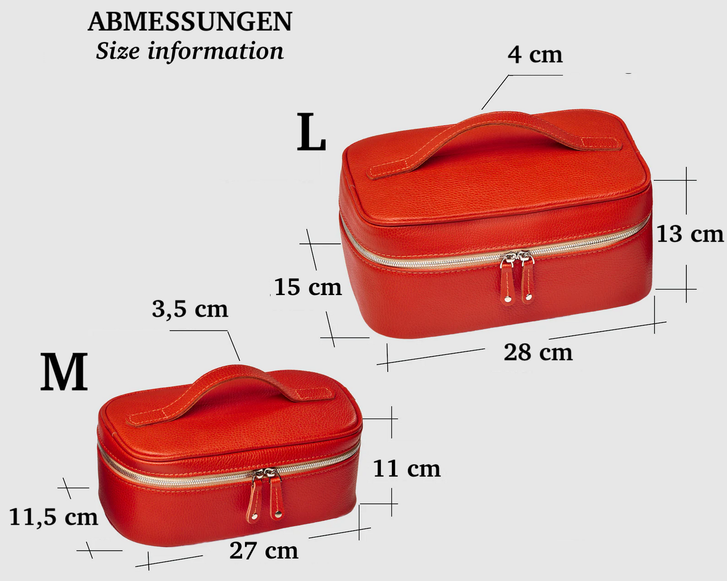 Handmade Kulturbeutel aus Leder