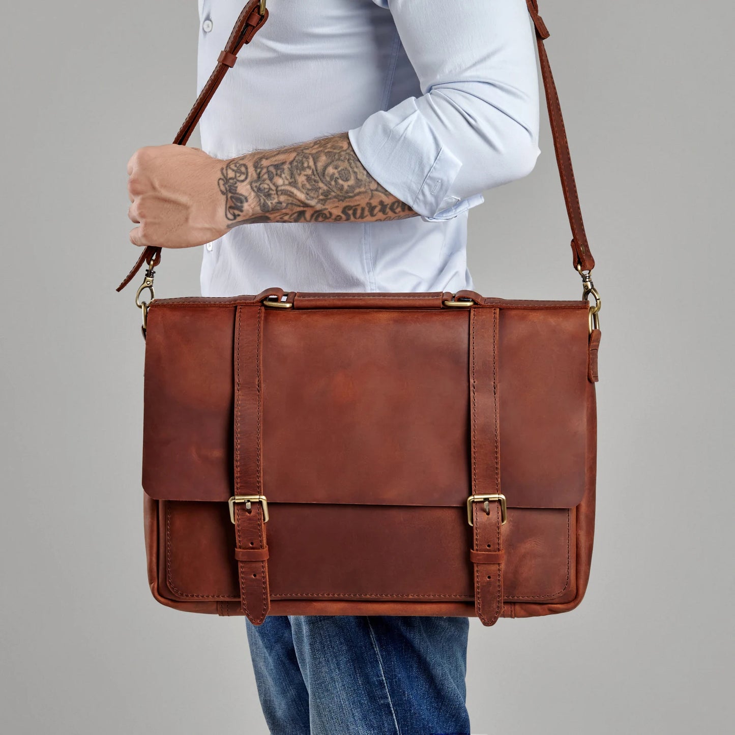 Handmade Leder-Umhängetasche ALESSANDRO